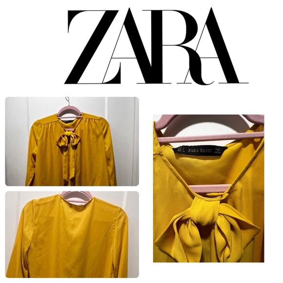 Zara EUC size S blouse. Matching hidden buttons - Picture 4 of 6